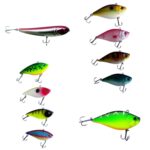 kit 10 iscas artificiais de pesca para superfície - variadas