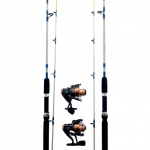 Kit pesca 2 Molinetes e 2 Varas de duas partes