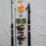KITS PESCA - 2 Varas + 2 Molinetes + Acessórios