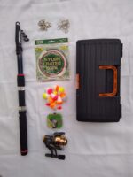 KIT PESCA - N°14 - 1 Vara Telescópica 3,00m + 1 Molinete 3 RL 1000 + Acessórios